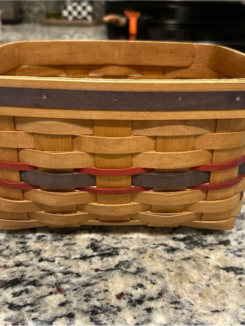 Vintage 1997  Workshops Of Gerald E Henn medium size with red & blue Weave
